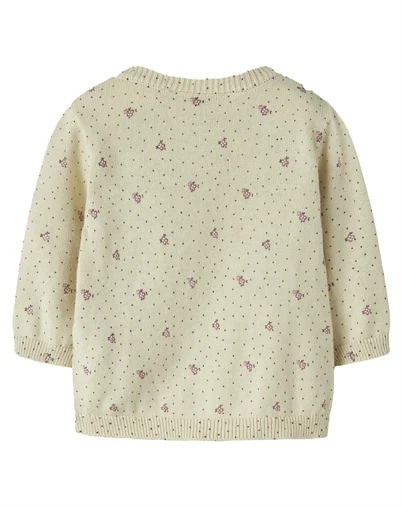 Name It - NBFHide Strik Cardigan - Almond Milk